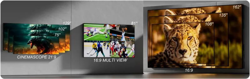 Awall MicroLED display installed in a luxury living room