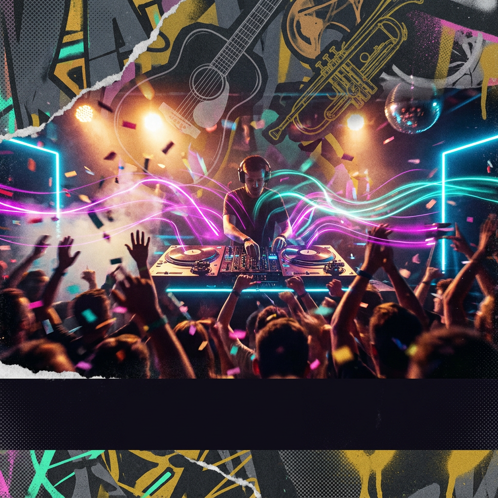 Party DJ lighting and dance floor atmosphere